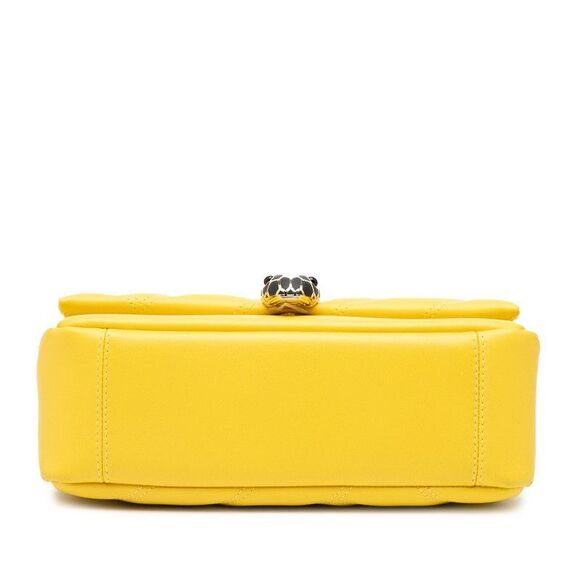 Bvlgari Serpenti Cabochon Chain Shoulder Bag Yellow Leather Women's Bvlgari - Picture 3 of 6